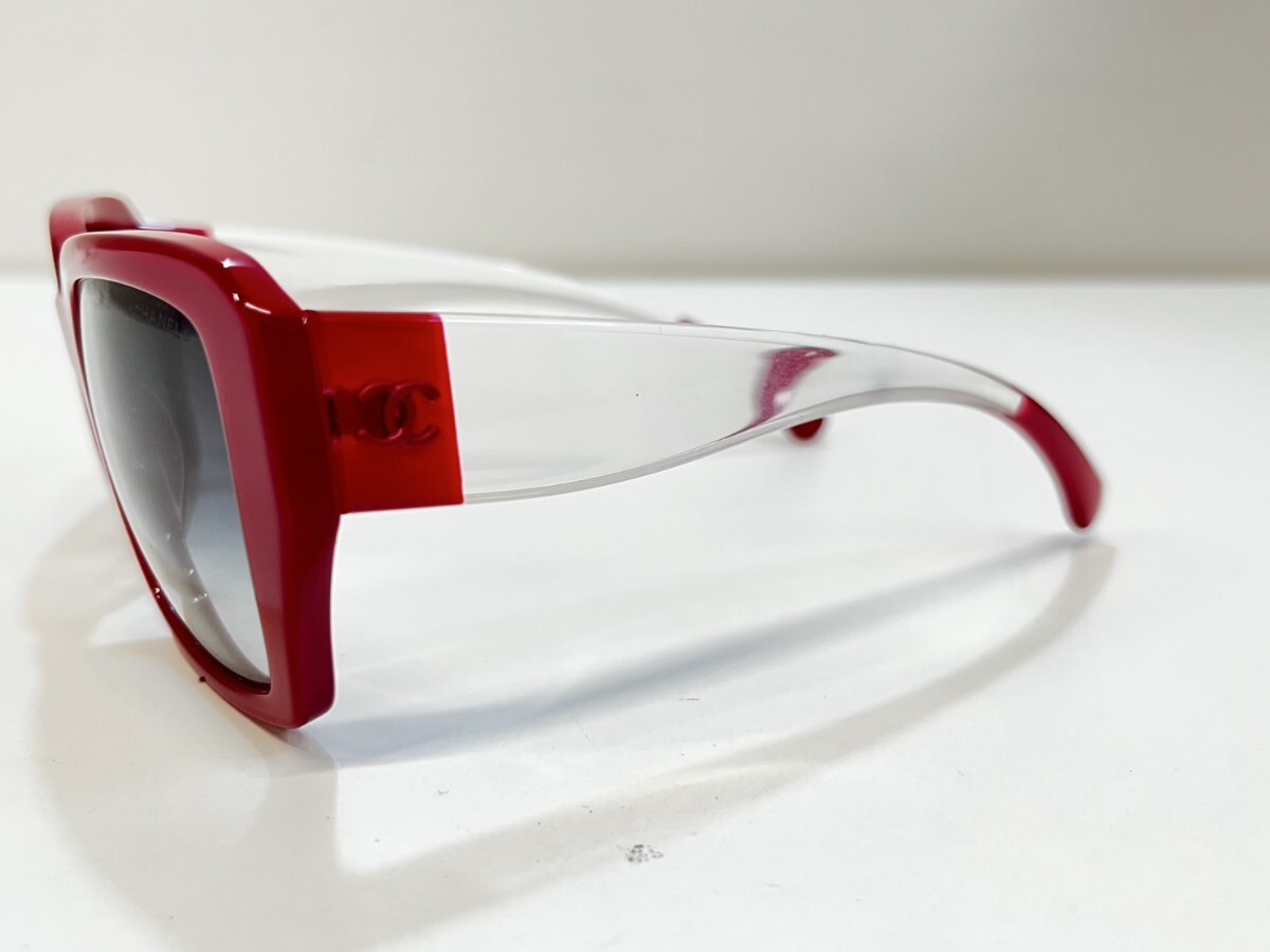 【中古品】 シャネル　CHANEL　サングラス　レッド　5263 c.1343/S6 54□19 140 3N AC8395807 ココマーク