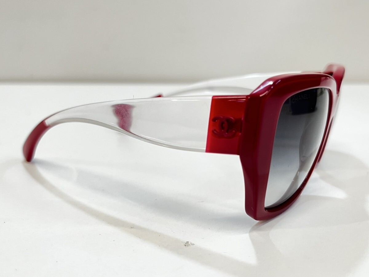 【中古品】 シャネル　CHANEL　サングラス　レッド　5263 c.1343/S6 54□19 140 3N AC8395807 ココマーク