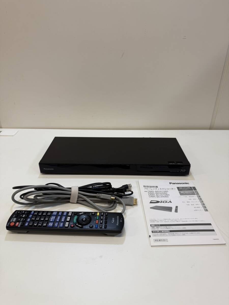 【中古品】Panasonic DMR-BCW1060 2019年制 ブルーレイレコーダー 通電動作確認(rèn)済み リモコン 取扱説明書 コード付き 