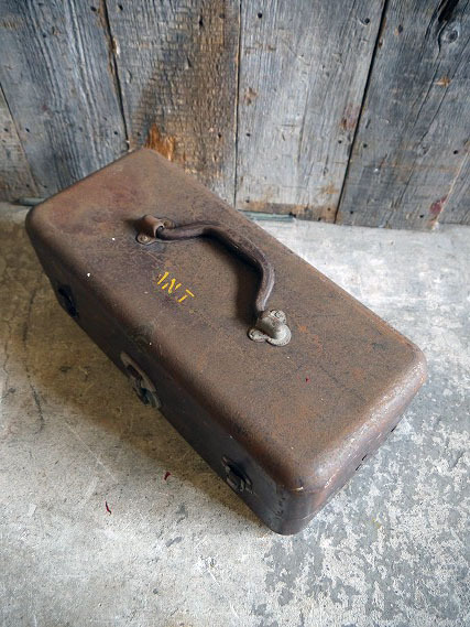 ビンテージUSAタックルBOX [gotf-122]検アメリアUSA1940年代頃JUNKシャビ―インダストリアル釣り具道具インテリア雑貨_画像5