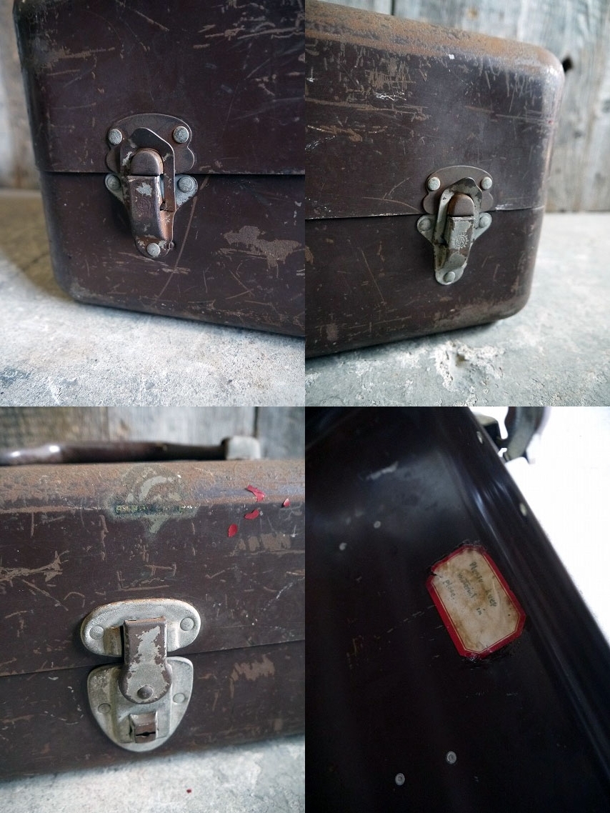 ビンテージUSAタックルBOX [gotf-122]検アメリアUSA1940年代頃JUNKシャビ―インダストリアル釣り具道具インテリア雑貨_画像6