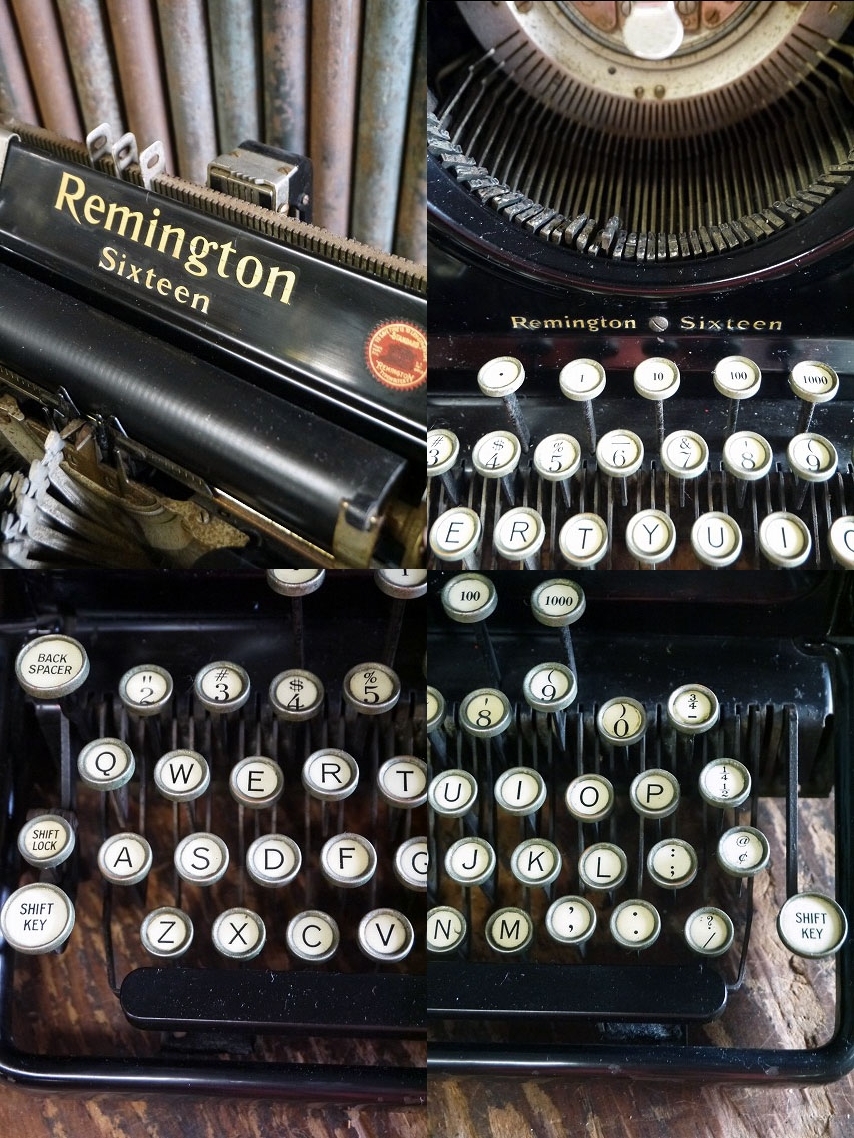アンティークRemingtonSixteenタイプライター [gopd-1368]検アメリカ1930年代中期頃ステーショナリーインテリアjunk店舗什器_画像6