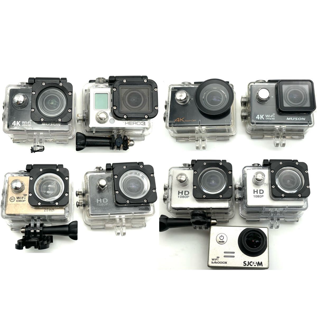 アクションカメラ 9臺(tái) まとめ GoPro MUSON SJCAM 他 小型防水カメラ スポーツカメラ 