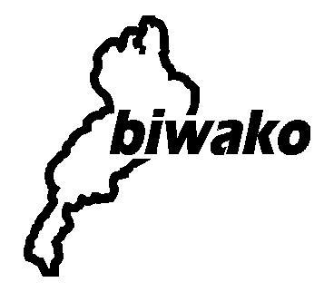 琵琶湖　biwako ニュル風　サーキット風　ステッカー 各種 各色 文字変更可能！_画像1
