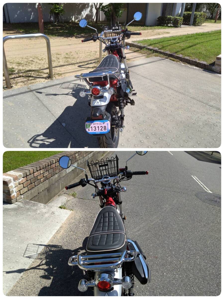 １万円売切り・ダックス125・希少・人気の赤 !　ほぼ新車 ! オプションパーツ多数・イモビライザー・バスケット・即決価格でおまけ付き　!_画像7