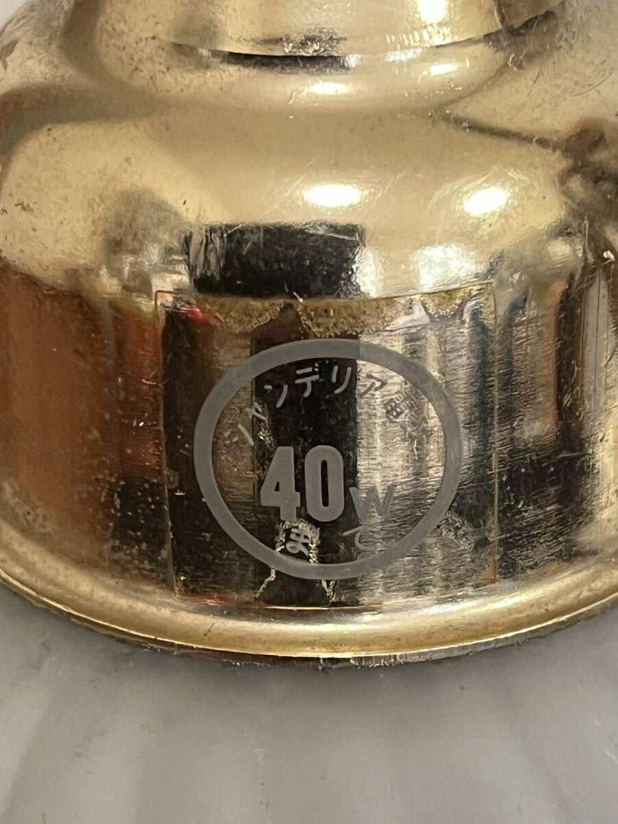 洋風 ガラス ペンダントライト フリルライト 管理A3460 吊り下げ インテリア照明 ランプシェード リビング_画像4