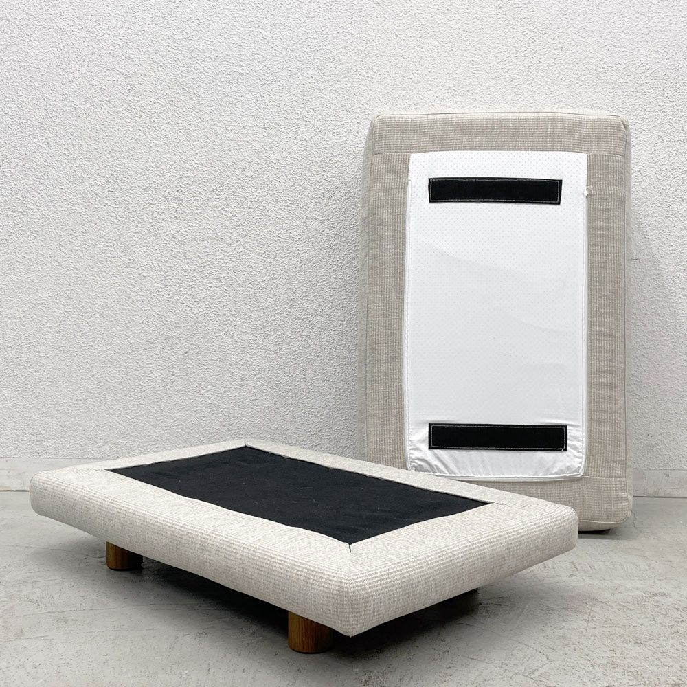 〓 アクタス ACTUS ビルド BUILD オットマン カバーリング フェザークッション ウォールナット材