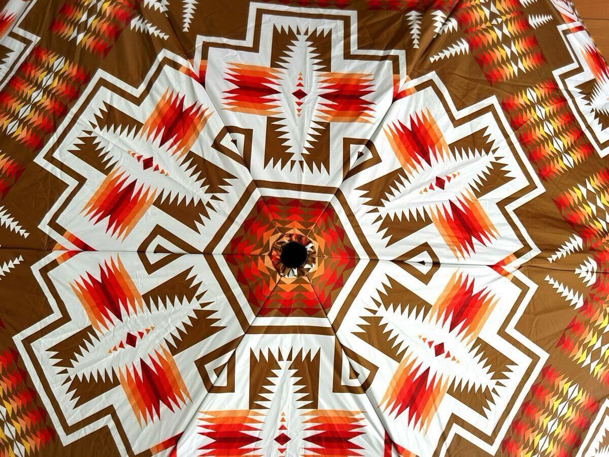 PENDLETON☆ペンドルトン☆ネイティブ柄☆折り畳み傘☆晴雨兼用☆カーキ☆男女兼用☆収納ミニトートバッグ付き_画像3