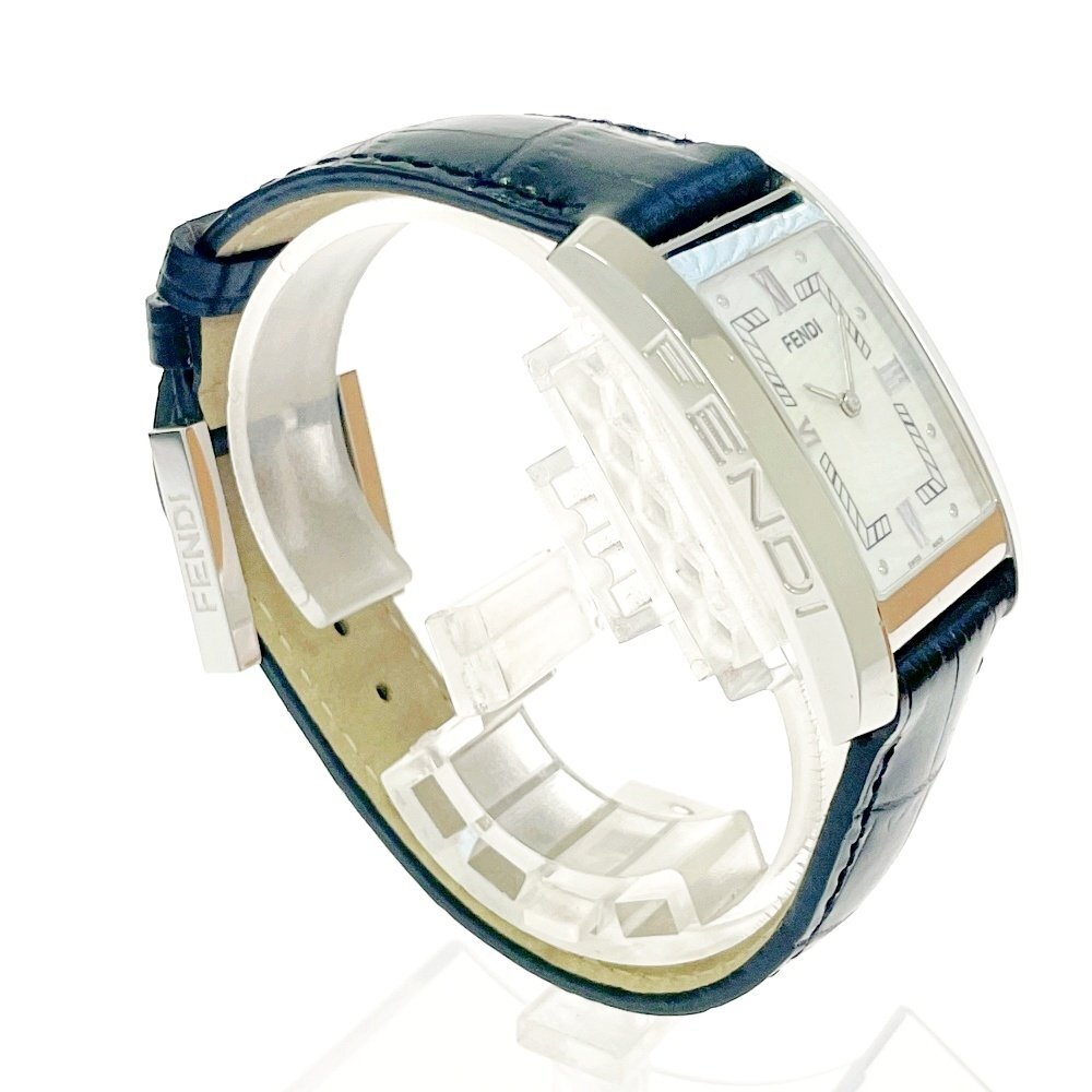 【1円スタート】【箱付き】FENDI フェンディ 7000G スクエア SS シェル文字盤 クオーツ メンズ腕時(shí)計(jì) 488697