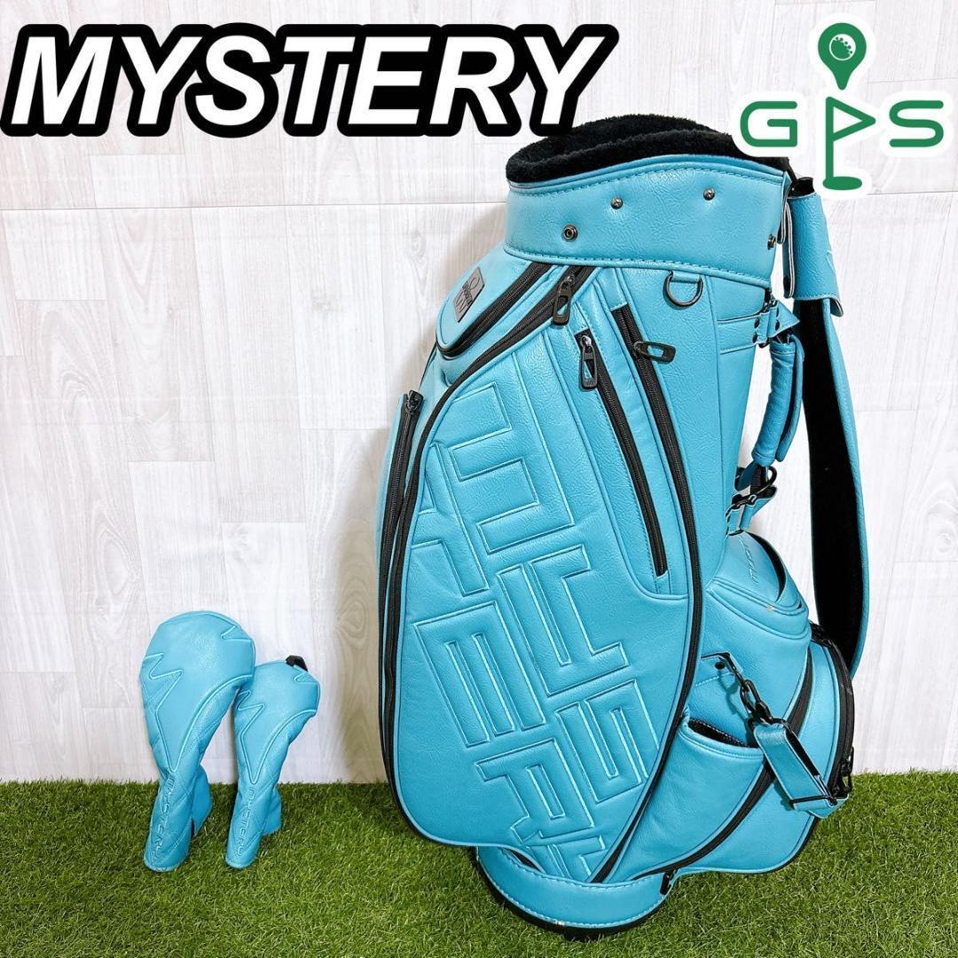希少 MYSTERY ミステリー キャディバッグ 合成皮革 ヘッドカバー付き_画像1