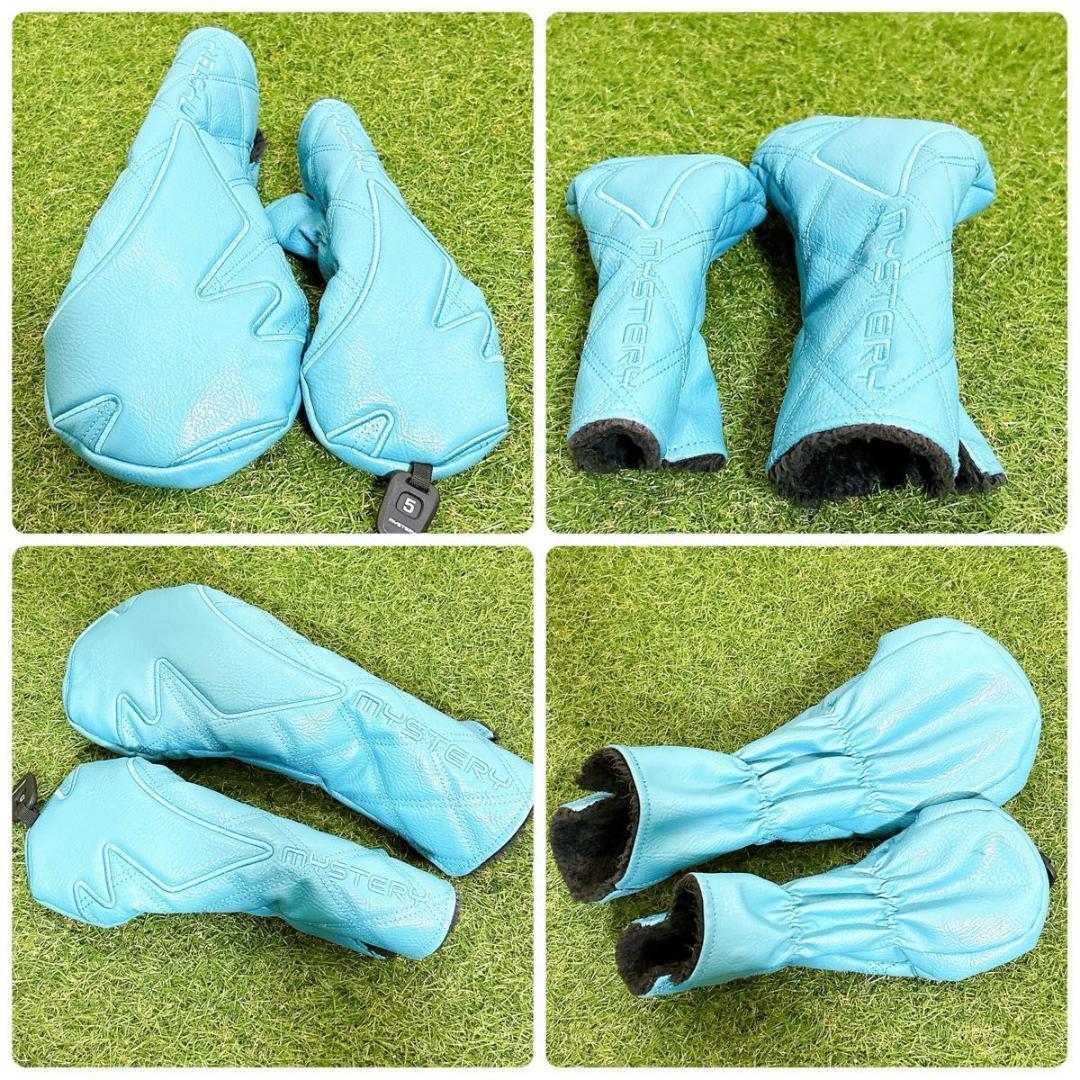 希少 MYSTERY ミステリー キャディバッグ 合成皮革 ヘッドカバー付き_画像9