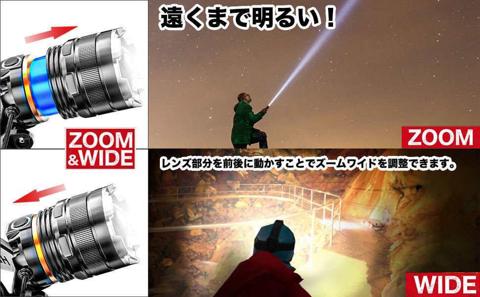 ヘッドライト LED 充電式 2個(gè)セット 防災(zāi)対策