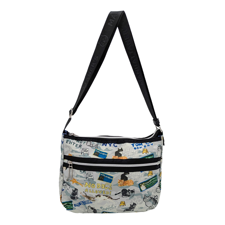 71-8021【20.グレー】ライトトラベル ショルダーバッグ [Manhattaners][マンハッタナーズ]_画像1