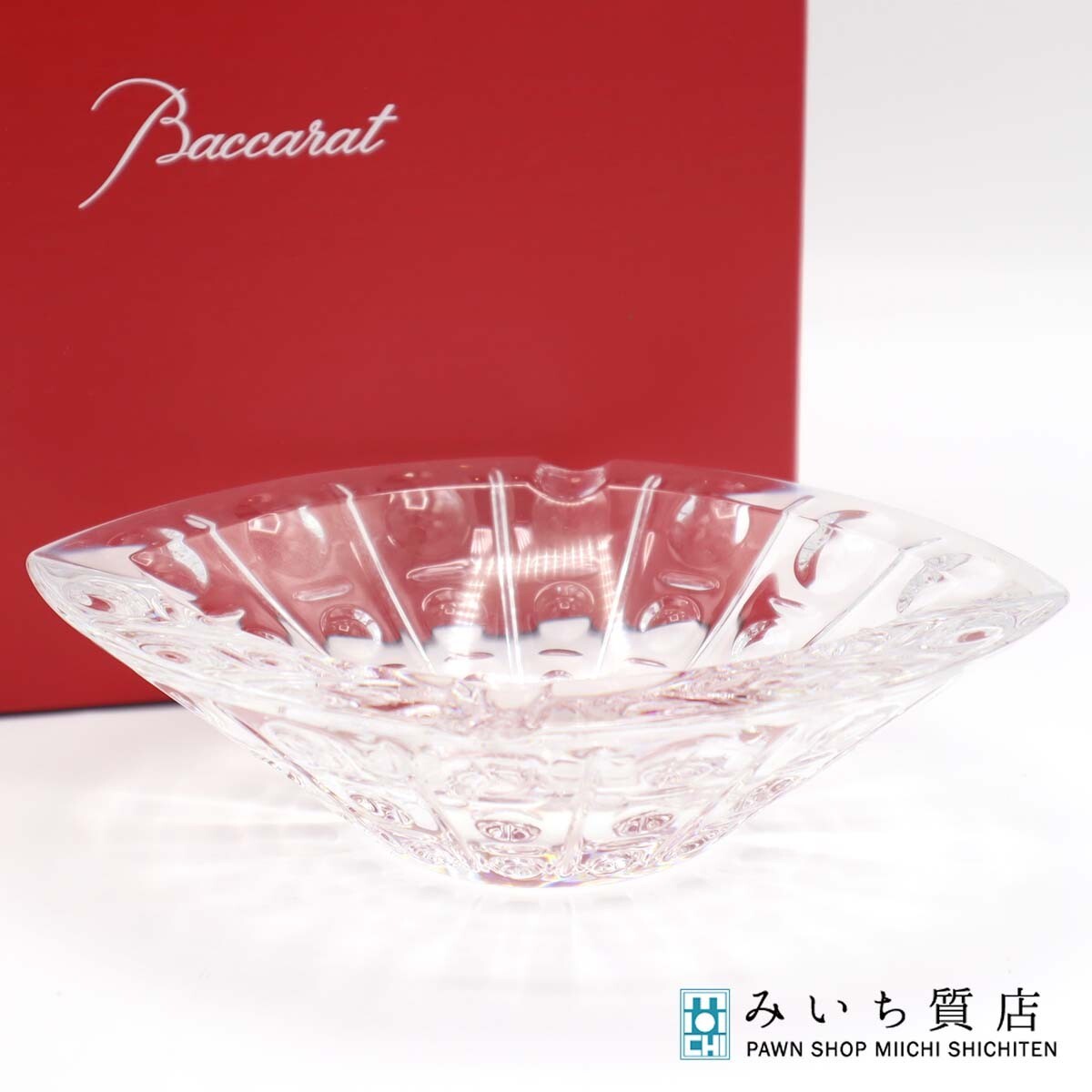 質屋 Baccarat バカラ 灰皿 喫煙具 エキノックス アッシュトレイ クリスタル 箱有 M4042 みいち質店_画像1