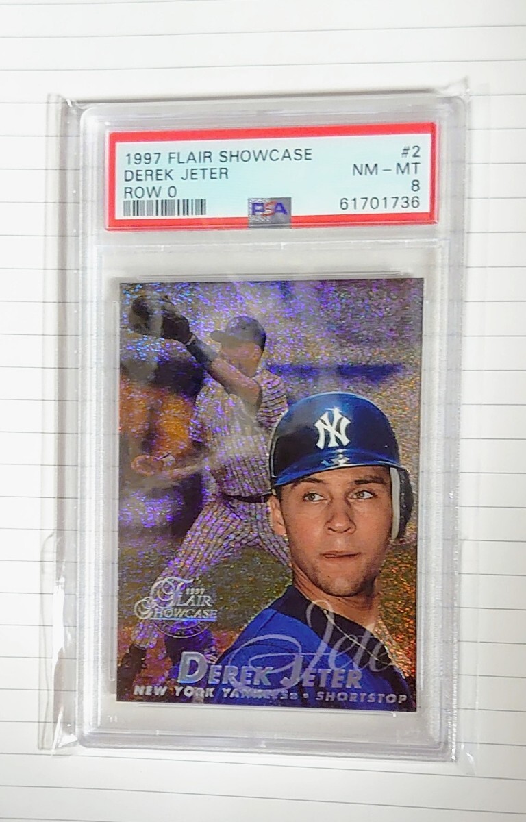 1997 Flair Showcase Derek Jeter Row 0 PSA 8