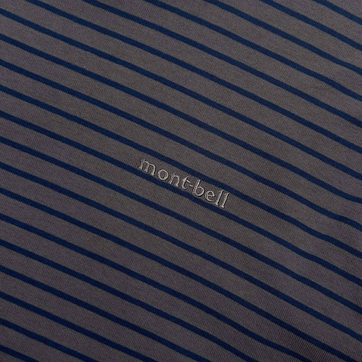 mont-bell モンベル ボーダー 長袖 Tシャツ L/グレー系 メンズ #1104818_画像4