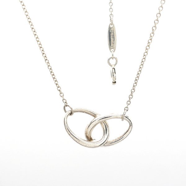 1円~ T&Co. ダブルループネックレス エルサペレッティ シルバー925 ティファニー◆クリックポスト185円◆~10/2(木)終了◆質屋-250349