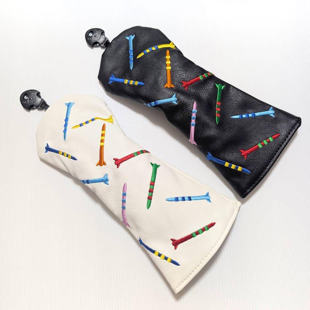 ヘッドカバー フェアウェイウッド FW 2個 番手タグ ゴルフティー柄 ミックス_画像6