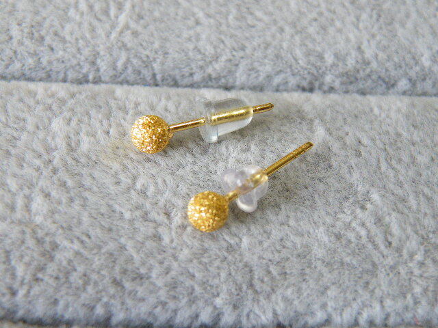 95.純金 フラッシュボール ピアス_画像2