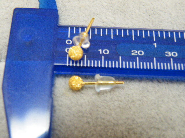 95.純金 フラッシュボール ピアス_画像5