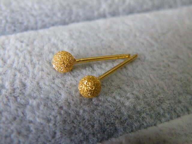 95.純金 フラッシュボール ピアス_画像7