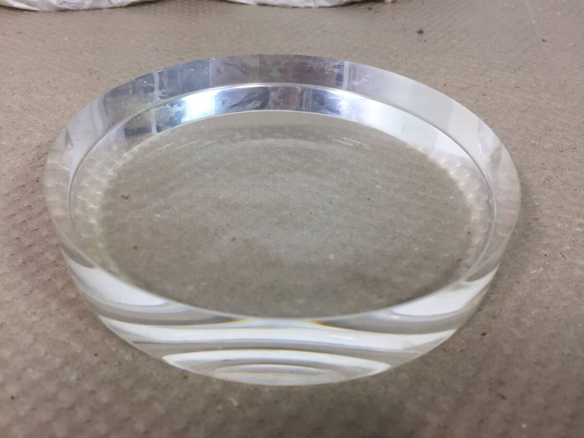  ■光學(xué)レンズ 望遠(yuǎn)鏡レンズ？ 片面凹み 厚さ約20㎜ 直徑約120㎜ 詳細(xì)不明 ガラス 12個まとめて■