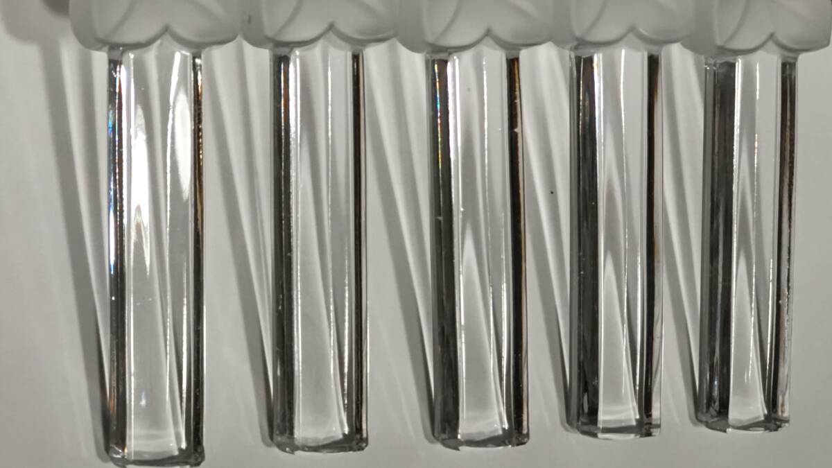 915-4 フランス製 cristal d'arques クリスタルダルク 24%Pbo　カトラリーレスト 箸置き 5個セット _画像5