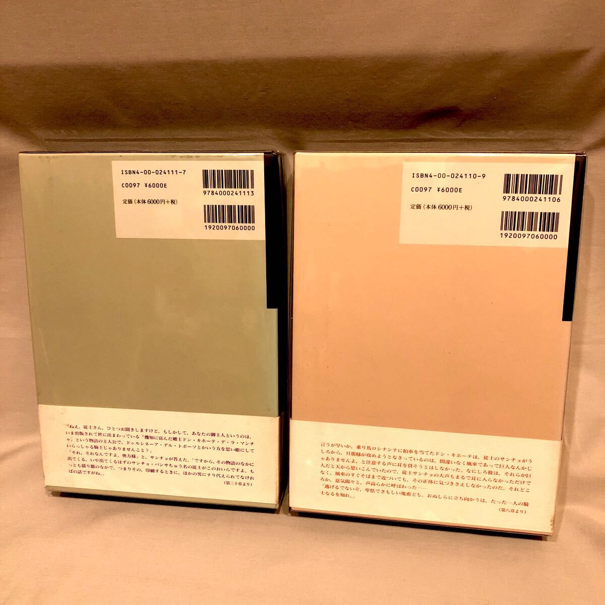 【全2冊セット】 新訳 ドン・キホーテ 前後篇 セルバンテス 牛島信明 岩波書店 1999年_画像2