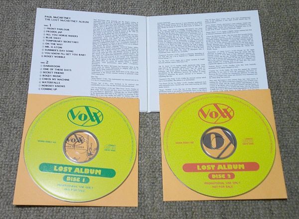 輸入盤2CD：BEATLES/PAUL MCCARTNEY/THE LOST MCCARTNEY ALBUM/FIRST CD TRANSFER FROM ORIGINAL TEST PRESSING/SBD/VOXX/紙ジャケ