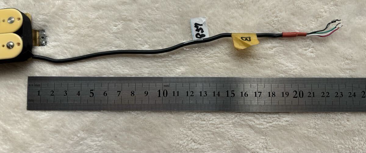 【8.57Ω】ハンバッカー ピックアップ クリーム ダブルホワイツ ブリッジ向け_画像8