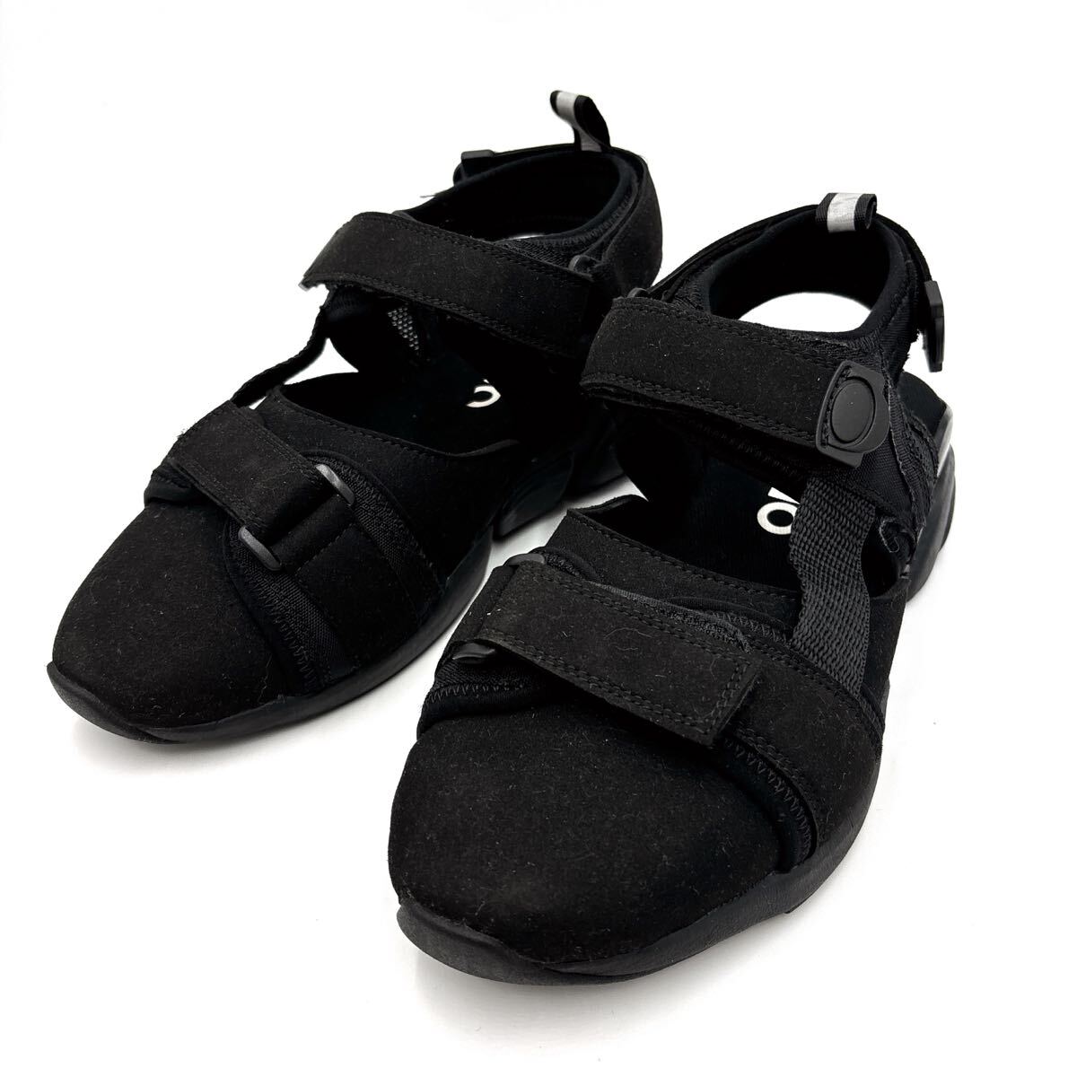 A * 履き心地抜群 '人気モデル' ORPHIC オルフィック 厚底 スポーツ サンダル (26cm相当) メンズ シューズ BLACK 黒 _画像1