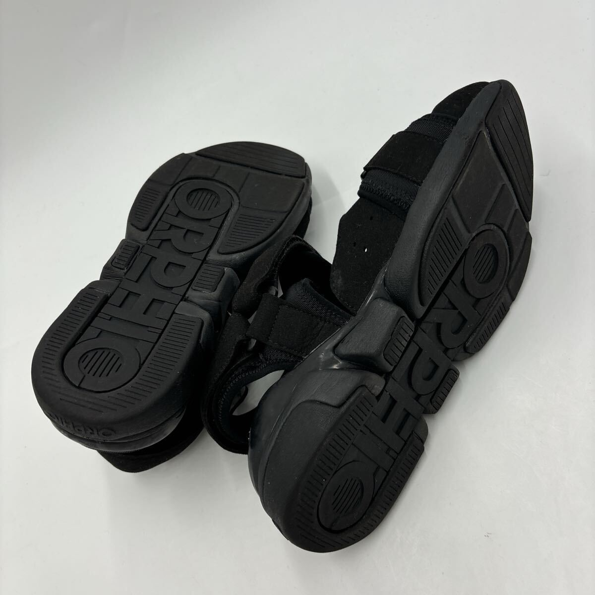 A * 履き心地抜群 '人気モデル' ORPHIC オルフィック 厚底 スポーツ サンダル (26cm相当) メンズ シューズ BLACK 黒 _画像6