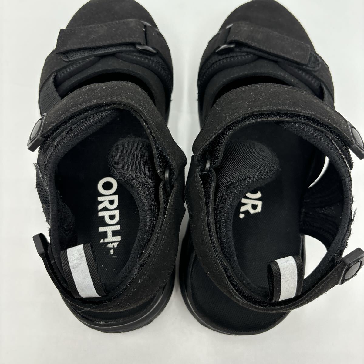A * 履き心地抜群 '人気モデル' ORPHIC オルフィック 厚底 スポーツ サンダル (26cm相当) メンズ シューズ BLACK 黒 _画像7