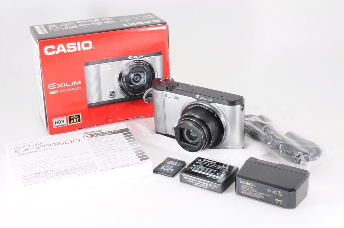 動(dòng)作品 CASIO カシオ EXILIM エクシリム EX-ZR1600 取説 元箱 シルバー コンパクト デジタル カメラ コンデジ デジカメ RR-270S/712