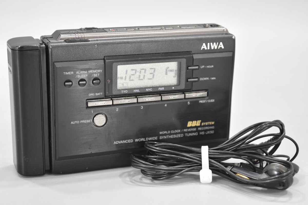 AIWA アイワ HS-JX50 カセットプレーヤー ポータブル ラジオカセットレコーダー レトロ ウォークマン 付屬品 RQ-845G/112