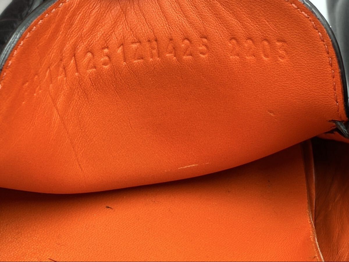 1円スタート HERMES エルメス アーヴィング コリエ?ド?シアン メドール レザー ローファー ブラック 約28cm AA0927-43