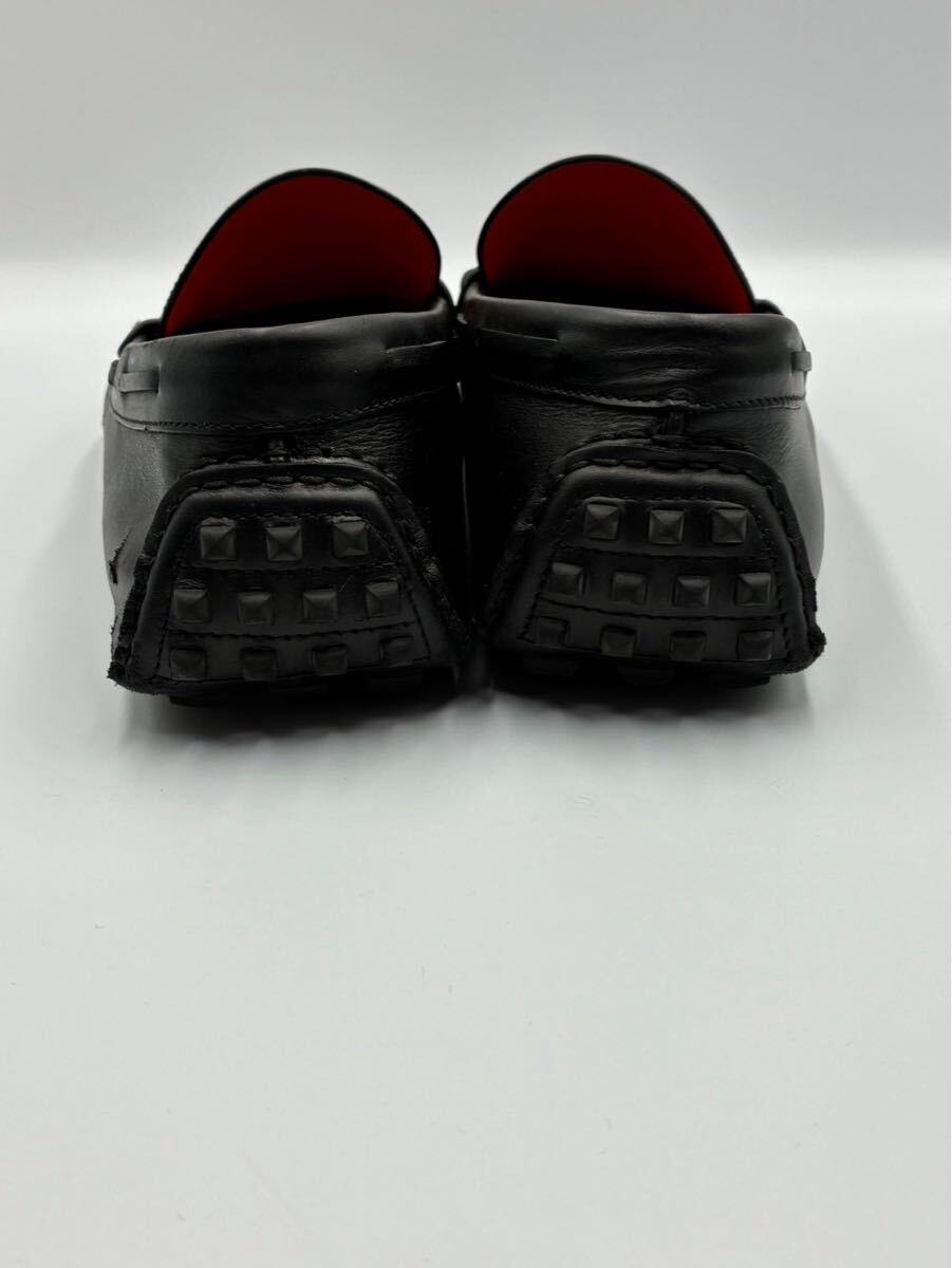 1円スタート HERMES エルメス アーヴィング コリエ?ド?シアン メドール レザー ローファー ブラック 約28cm AA0927-43