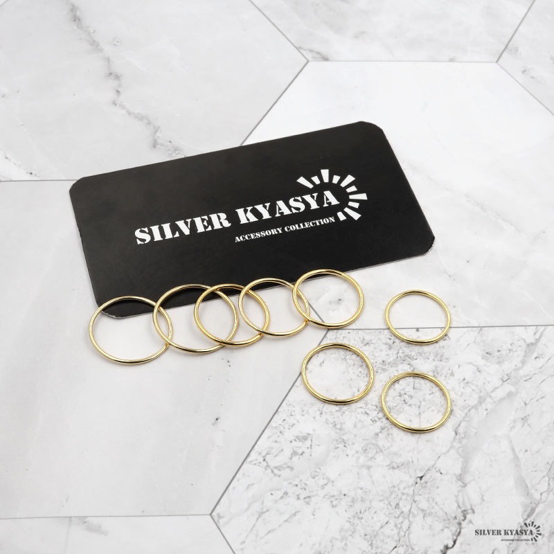(16号) リング シルバー925 極細リング シンプル 18k ゴールド gold 金色 指輪 ドーナツ型 金属アレルギー対応_画像8