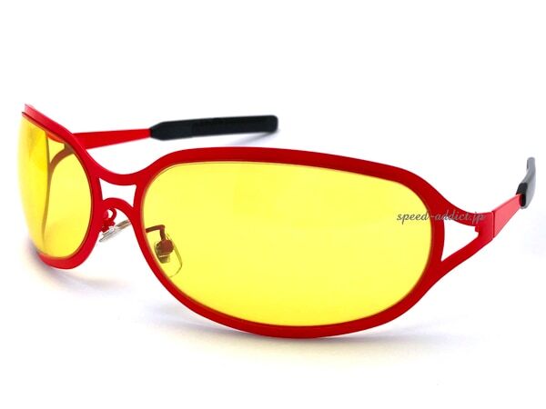 METAL OVAL SUNGLASS матовый RED × YELLOW/ metal овальный солнцезащитные очки lenny kravitzre колено kla Bit'z hide модель x japanhitehyde Hollywood 