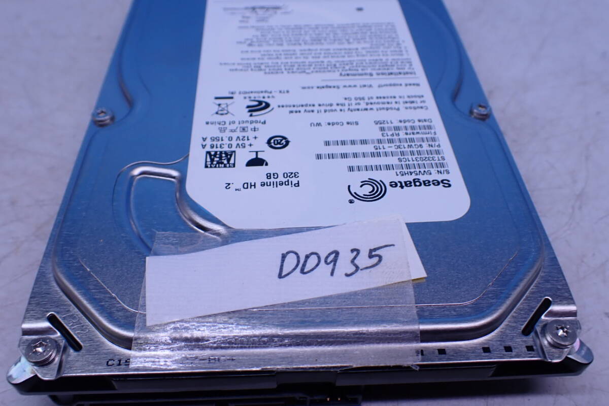 DD935#動作確認(rèn)済み/Seagate ST3320311CS HDD 320GB シャープ レコーダー BD-HDS63 から外し