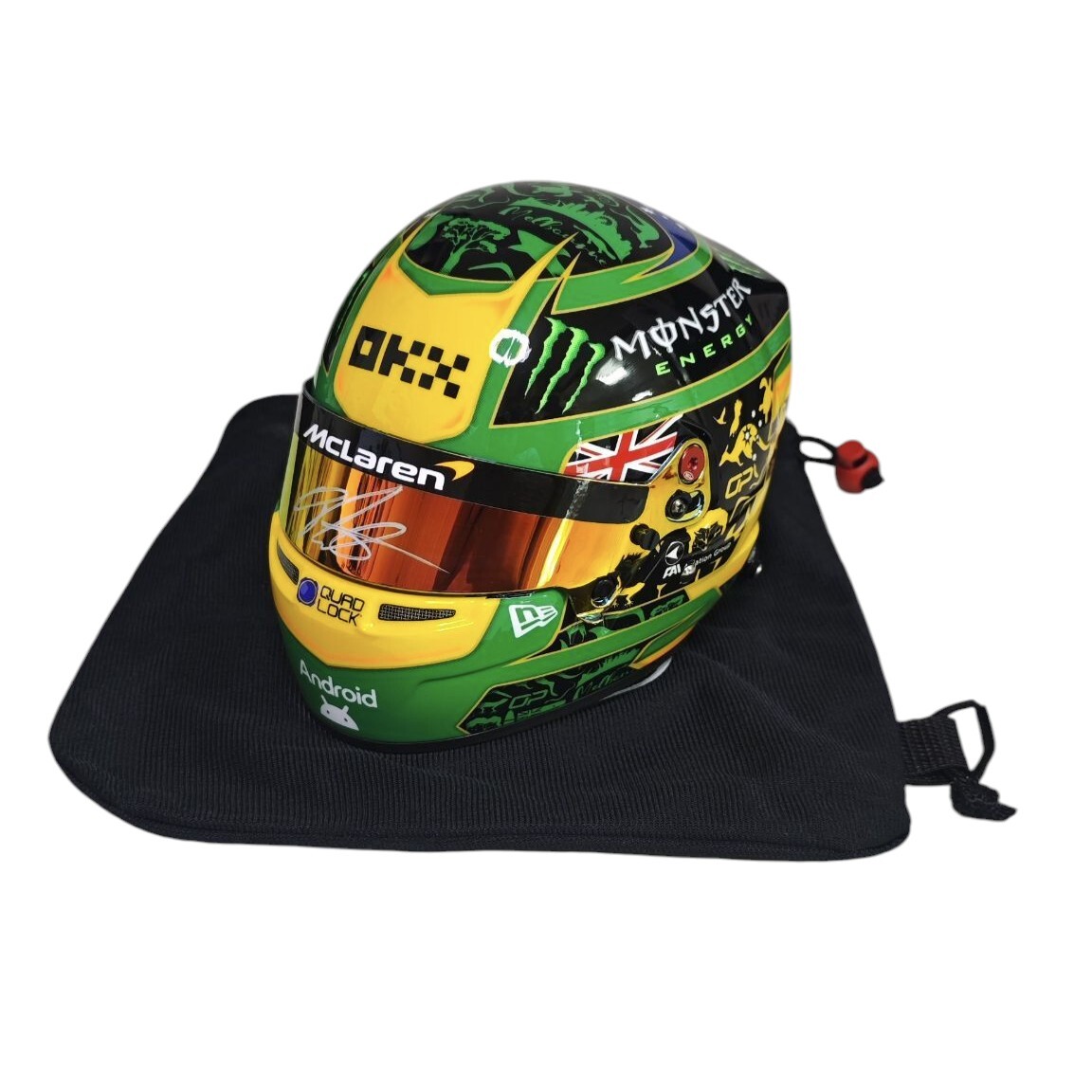オスカー・ピアストリ 直筆サイン入り 2025年オーストラリアGP限定 1/2ヘルメット マクラーレン ミニヘルメット_画像2