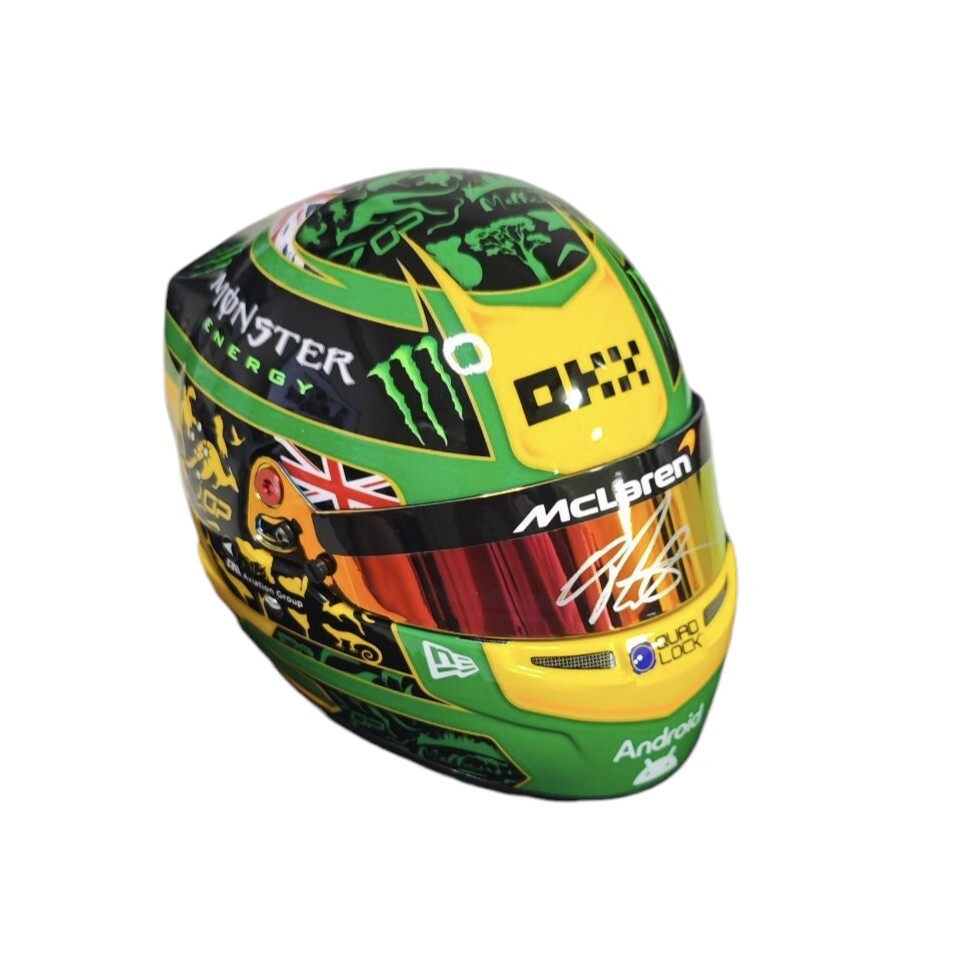 オスカー・ピアストリ 直筆サイン入り 2025年オーストラリアGP限定 1/2ヘルメット マクラーレン ミニヘルメット_画像3
