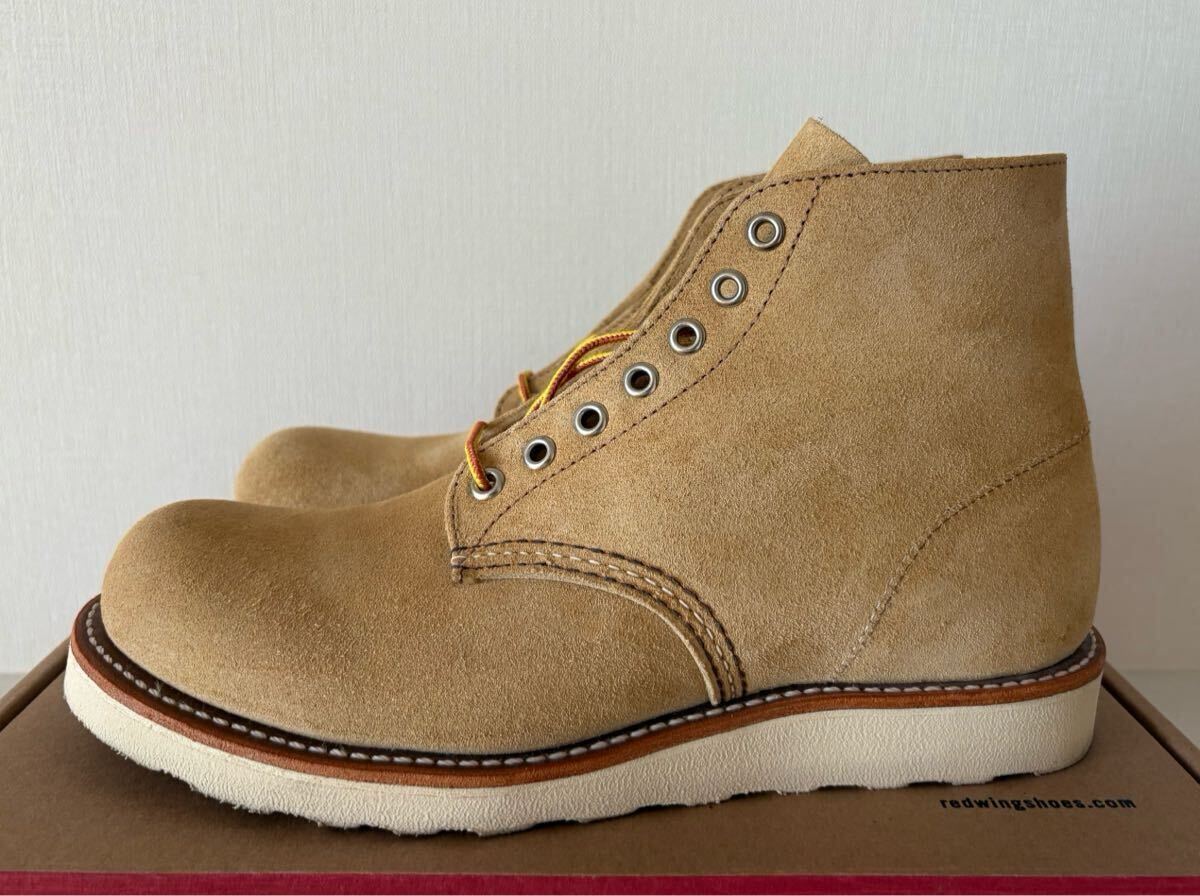 25年製 レッドウィング 8167 US8D クラシックラウンド REDWING ラフアウト スエード ワークブーツ_画像3
