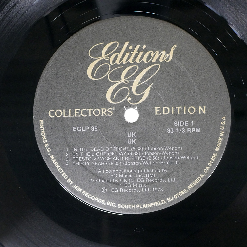 カナダ盤 U.K./SAME/EG EGLP35 LP_画像2