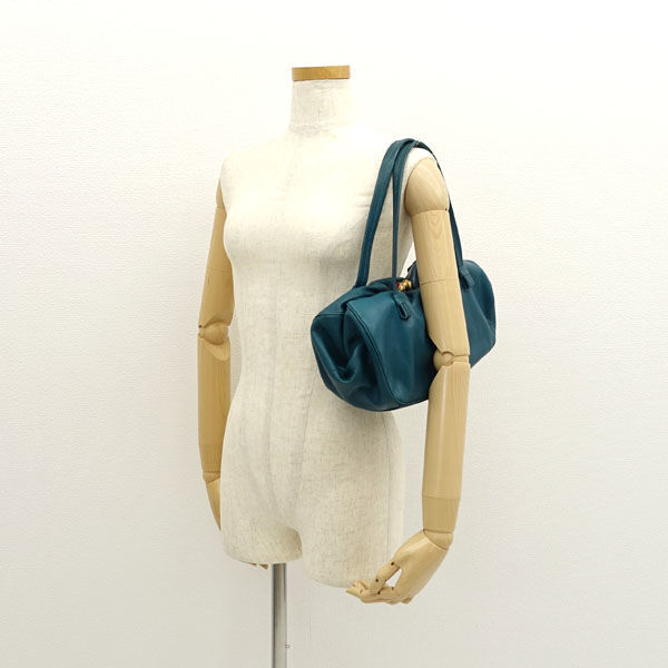 ■ ポールスミス セミショルダーバッグ がま口 レザー グリーン (0990012488)