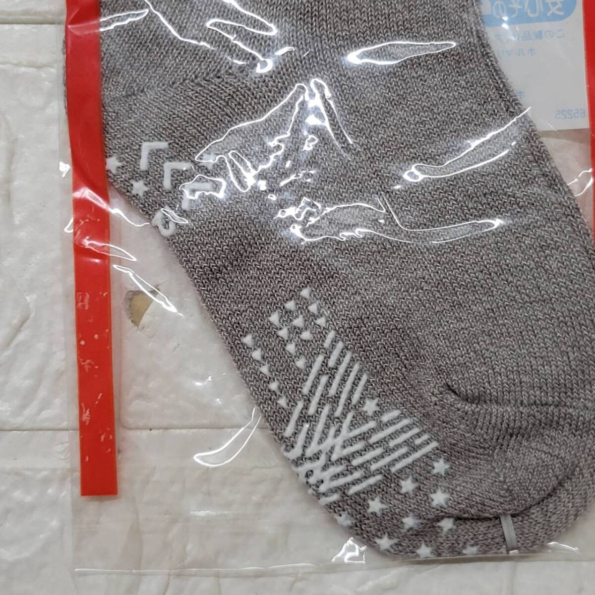 ★【在庫処分価格】福助 フクスケ CONVERSE ALL STAR キッズ 子供用ソックス 靴下 グレー 12cm~15cm すべり止め付き 9点☆C9-965D_画像5