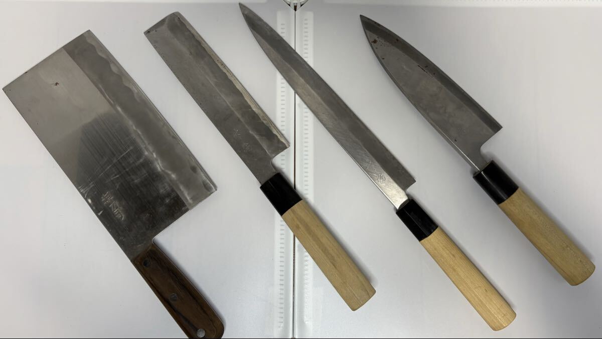 ☆まとめ売り☆ 竹倫シリーズ 和包丁 堺刀司 中華包丁 計(jì)4點(diǎn)セット ハードケース付き