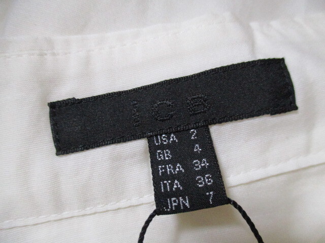 g103　アイシービー　iCB　シルク混長袖シャツ　白系　　39　_画像9