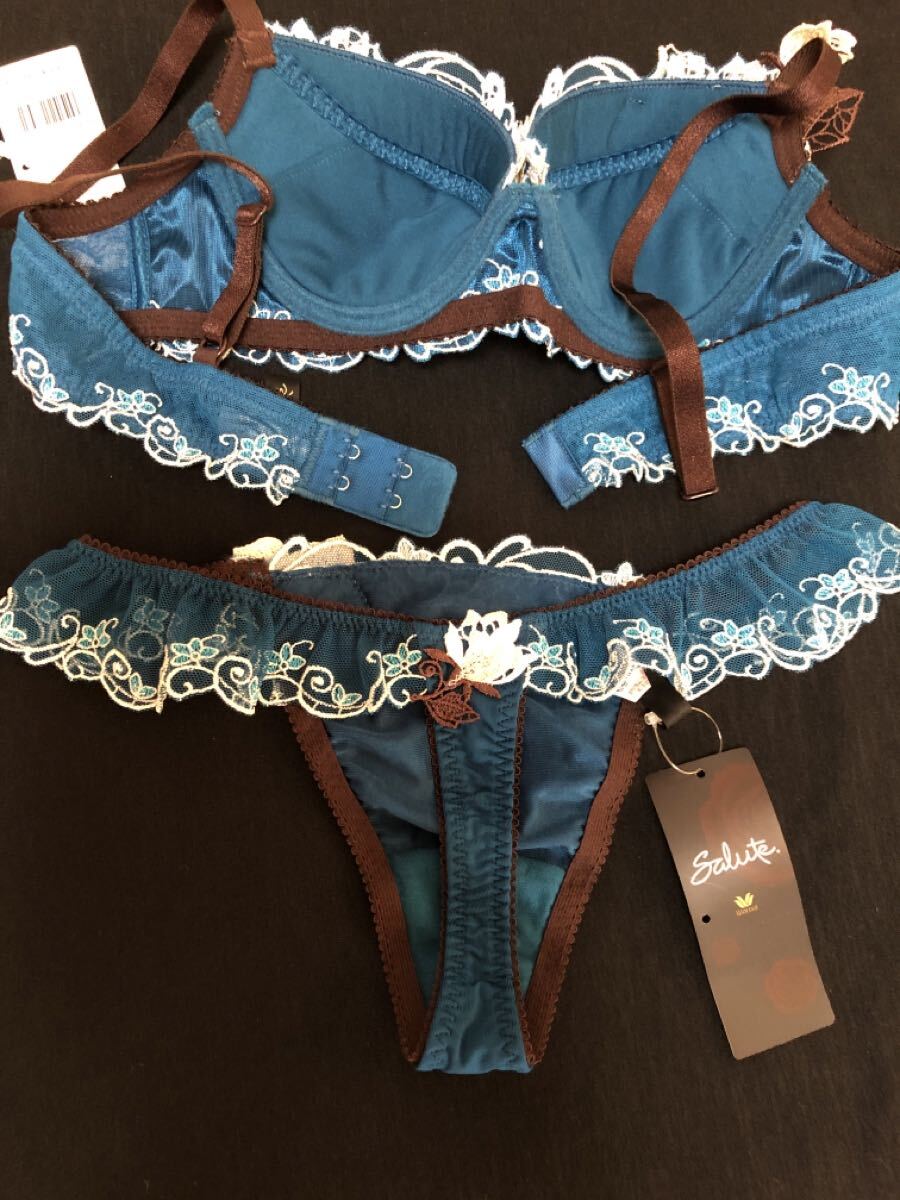 ワコール　サルート　モネ　B75 M ブラジャー　ソング　Tバック　自然界のエロス　睡蓮　BTJ452 PTJ452 BS ランジェリー　 Wacoal salute_画像6