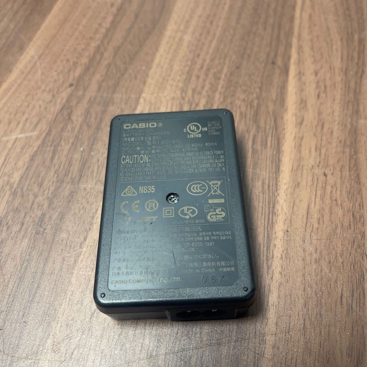 「M52_20N」CASIO 充電器 BC-31L 現状出品（250929）_画像2